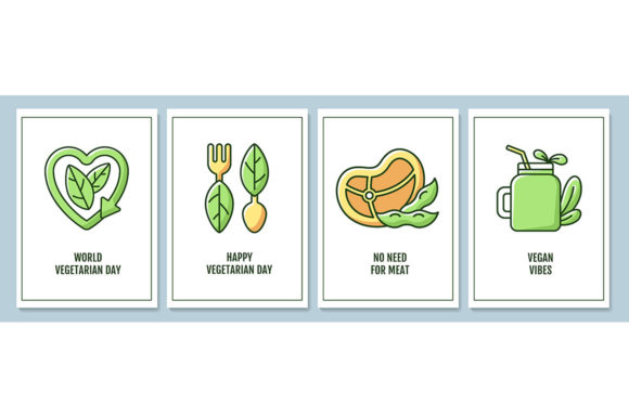 Designing for Compassion: A Guide to Vegetarian Awareness Month Greeting Cards and Vector Assets