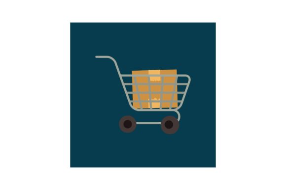 Elevating Digital Commerce Design with the Flat Icon - Shopping Cart Asset