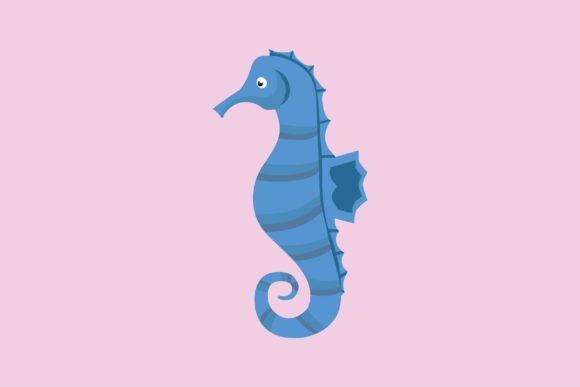 Enhancing Marine-Themed Projects with Flat Icon - Ocean Seahorses