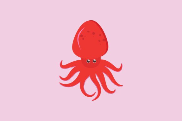 Flat Icon - Ocean Octopus: Elevating Marine Design with Versatile Vector Assets