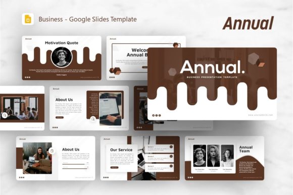 Google Slides Template - Annual: Elevating Modern Business Storytelling