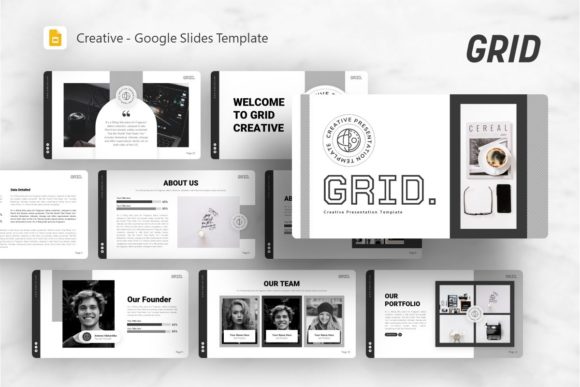 Google Slides Template - Grid: Modern Presentation Design