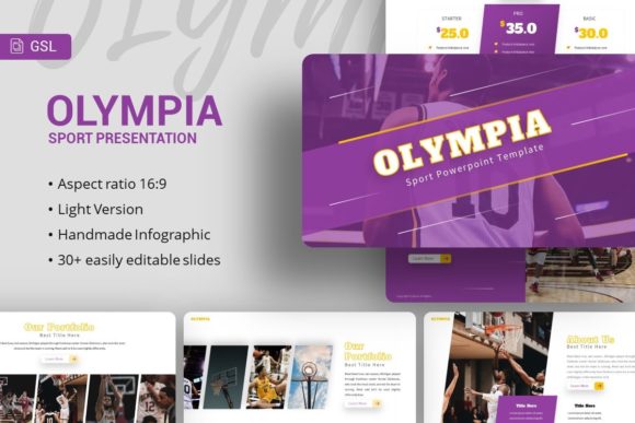 Google Slides Template - Olympia: Modern Presentation Design
