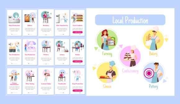 Production Fields Onboarding Mobile App Design