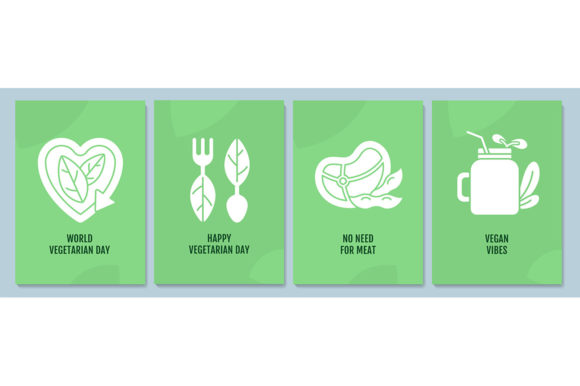 Vegetarian Movement Greeting Cards: Design for All